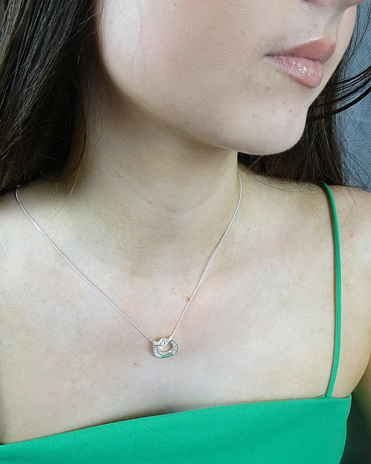 Silver 925 Horse Pendant With CZ