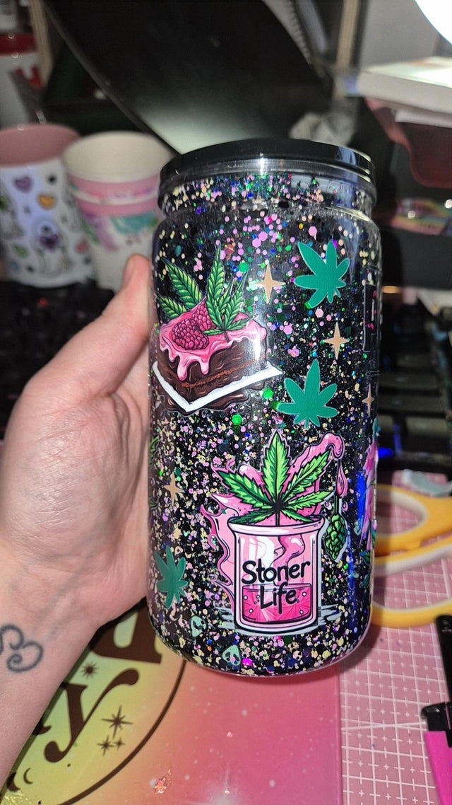 Gardening ✨️ SNOWGLOBE plastic tumbler