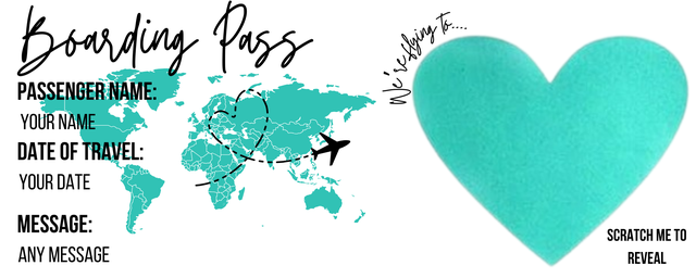 Boarding pass Scratch Reveal