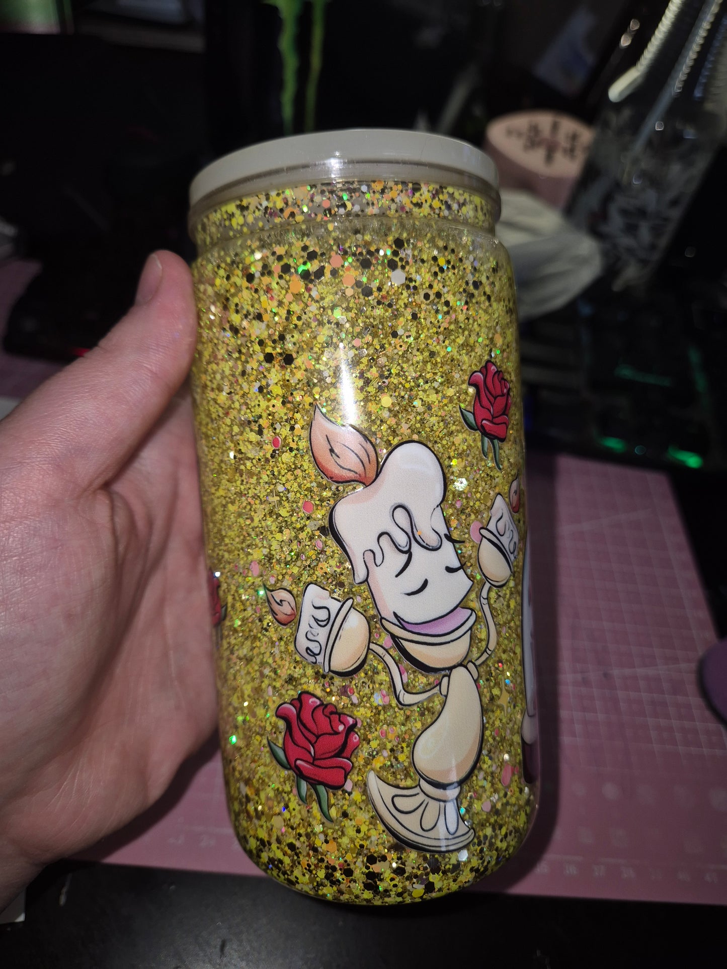 Beauty and the Beast SNOWGLOBE tumbler
