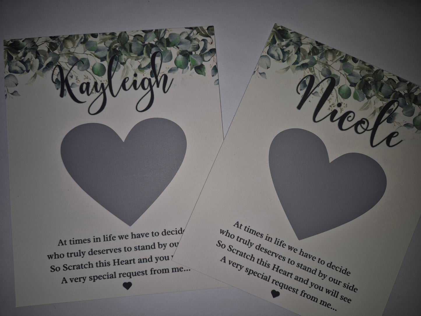 Bridesmaid Scratch cards