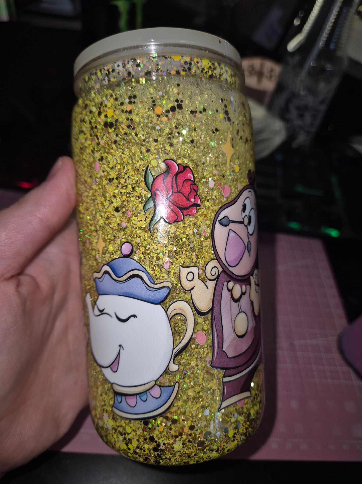 Beauty and the Beast SNOWGLOBE tumbler