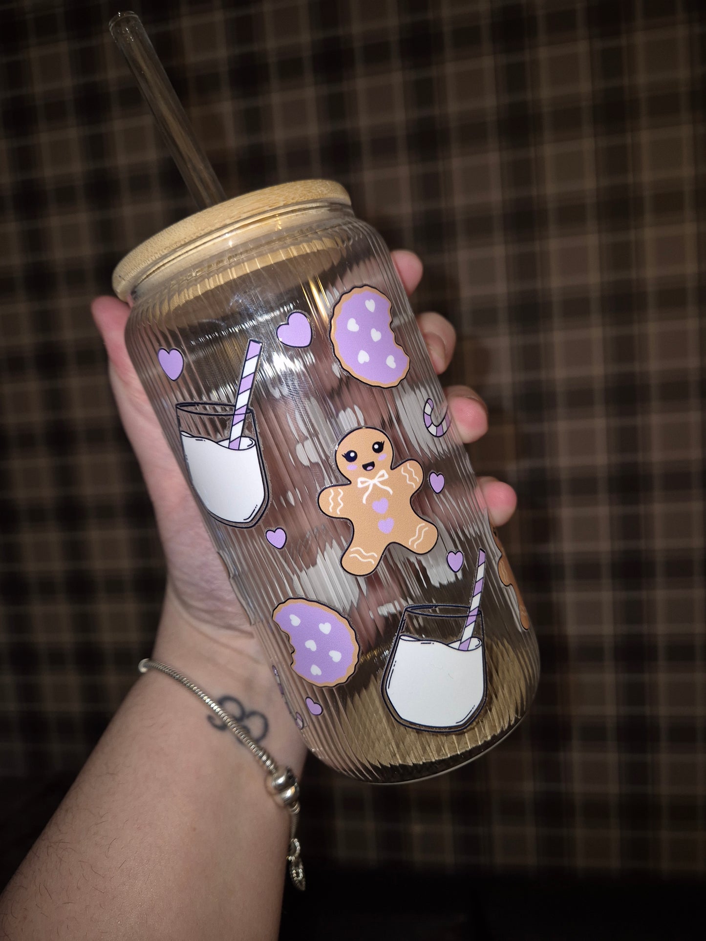Gingerbread cookie glass can