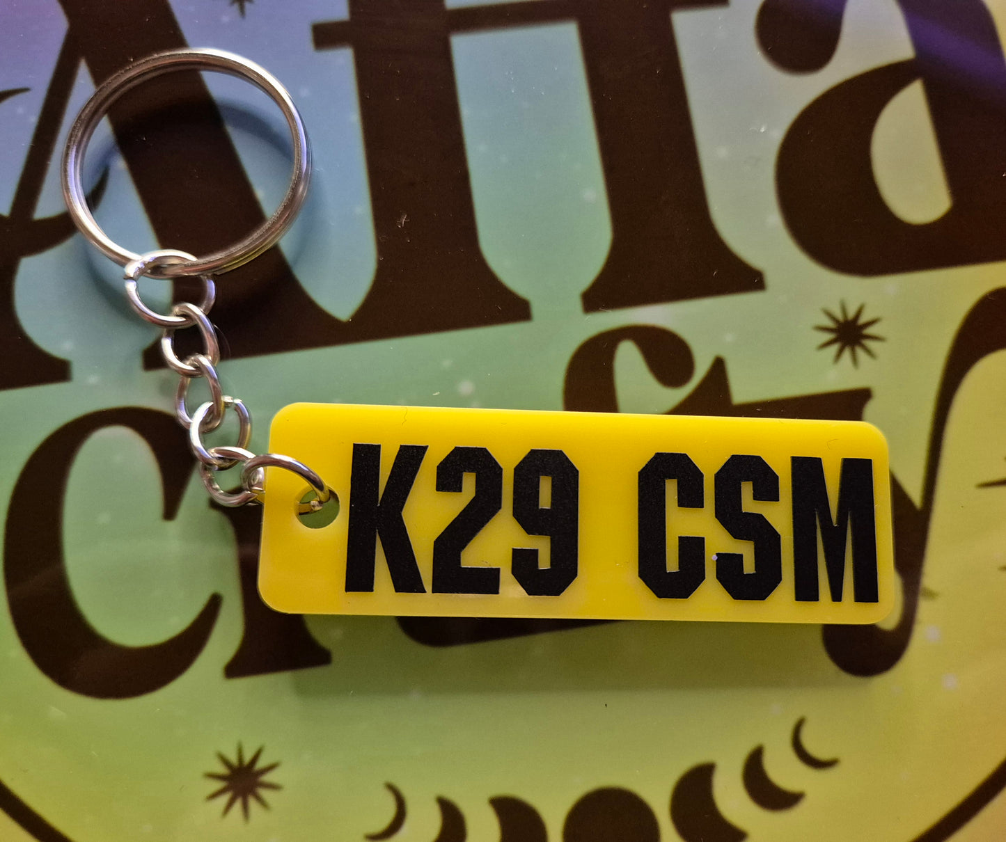 Reg plate keyring