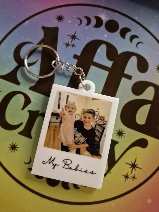 Polaroid style keyring