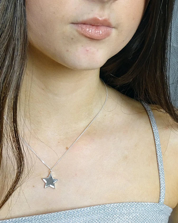 925 Solid Silver Star Pendant