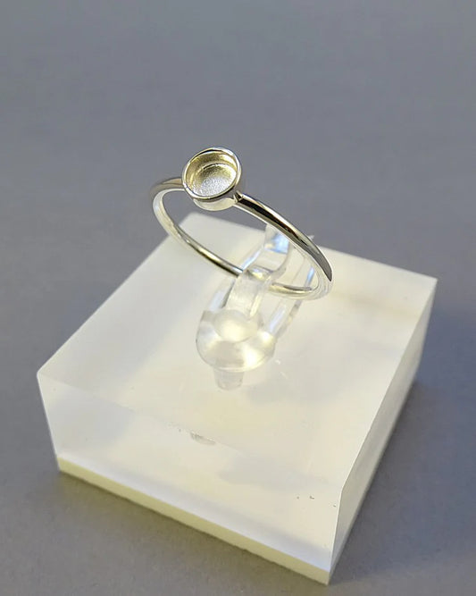 Silver 925 Plain Round Ring