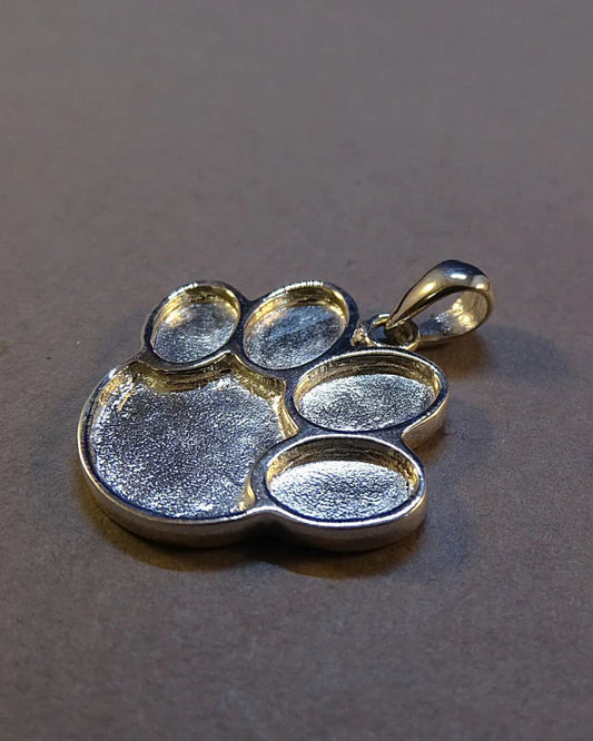 Silver 925 Animal Paw Print Pendant