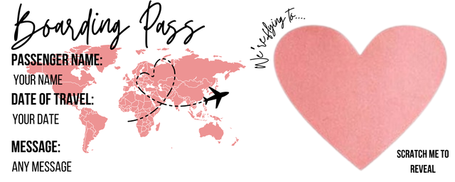 Boarding pass Scratch Reveal