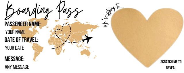Boarding pass Scratch Reveal