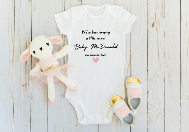 Baby announcement vests