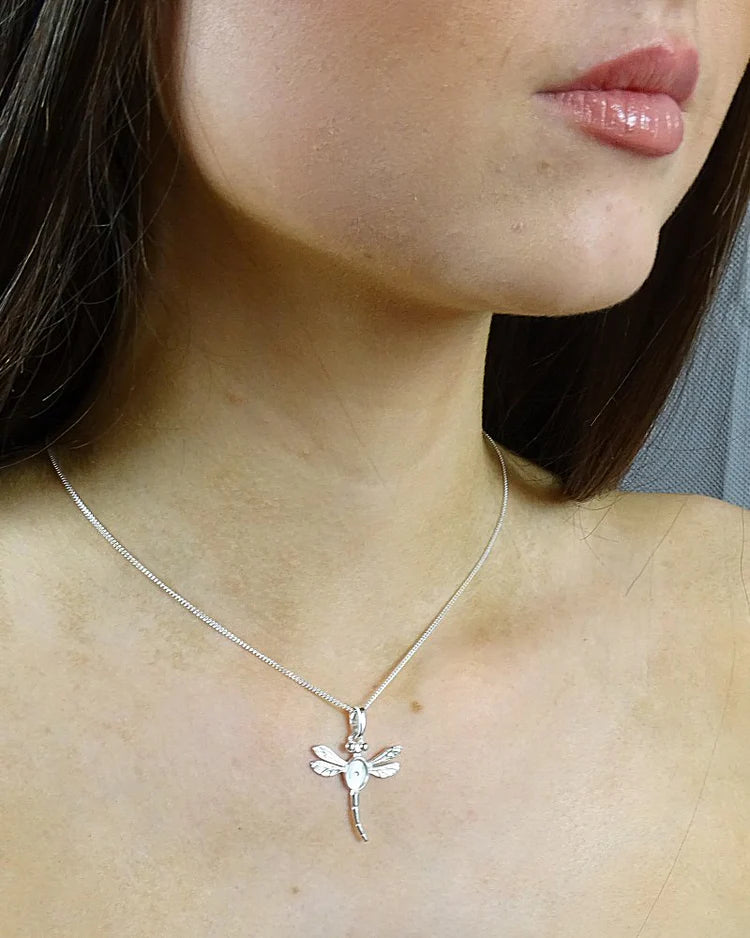 925 Solid Silver Dragonfly Pendant