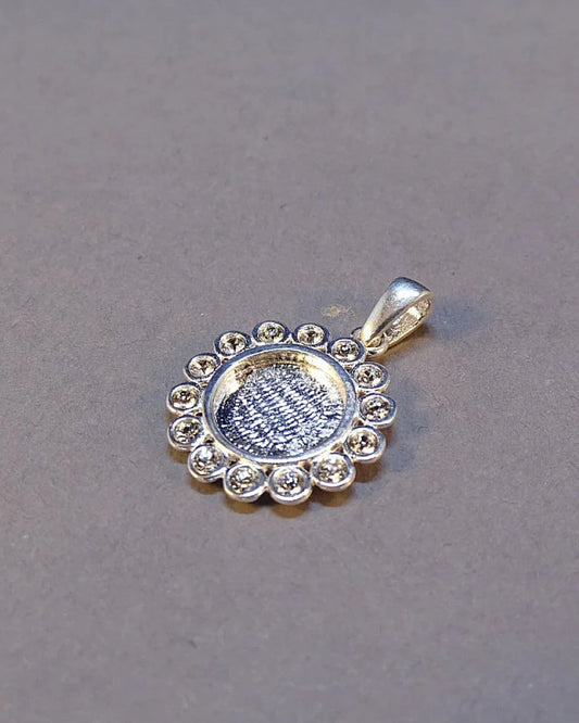 Solid Silver Flower Pendant