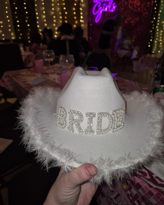 Bride Cow boy Hat