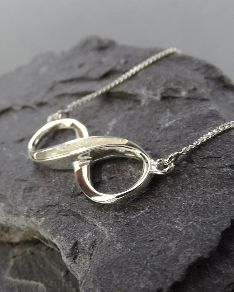 925 Solid Silver Infinity Pendant