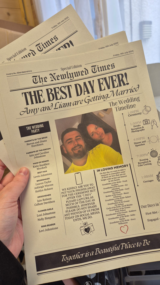 Wedding Newpaper