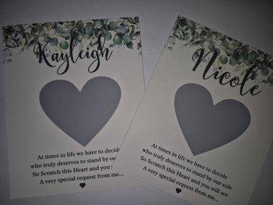 Bridesmaid Scratch cards