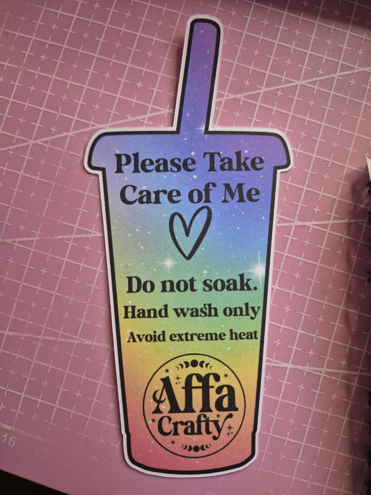 Logo Cup Care Card