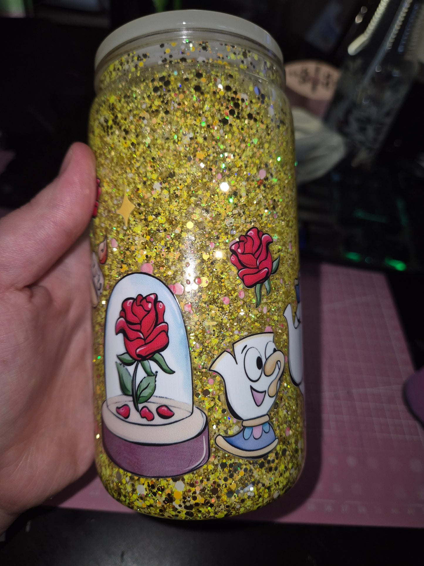 Beauty and the Beast SNOWGLOBE tumbler