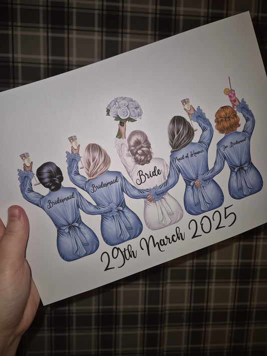 Bride & Bridesmaid Prints
