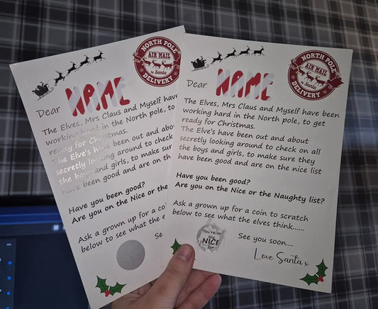 Personalised scratch letter