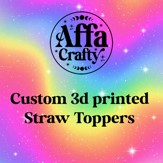 Custom 3d Printed Straw toppers