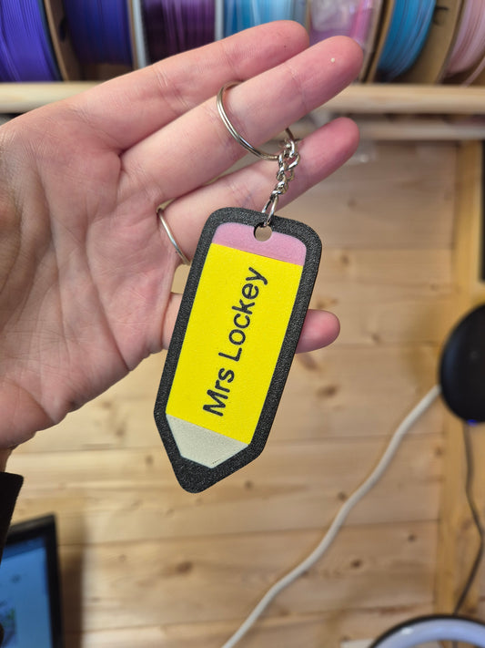 Teacher Pencil Keyring