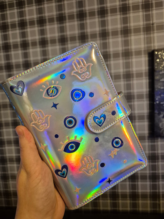 Silver evil eye budget binder