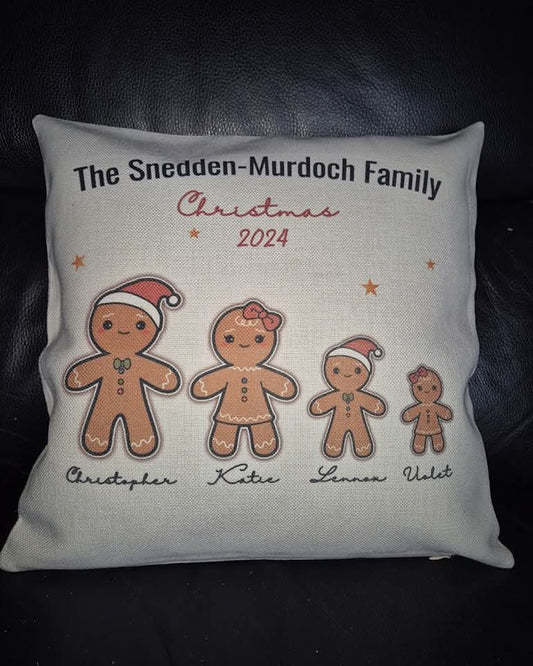 Gingerbread Family Cushion