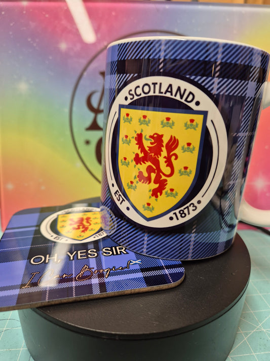 Oh yes sir, Scotland Mug and matching Coaster