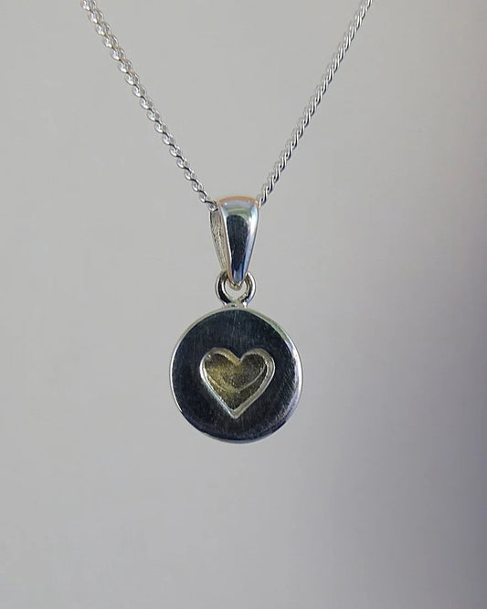 Small Silver 925 Heart Pendant