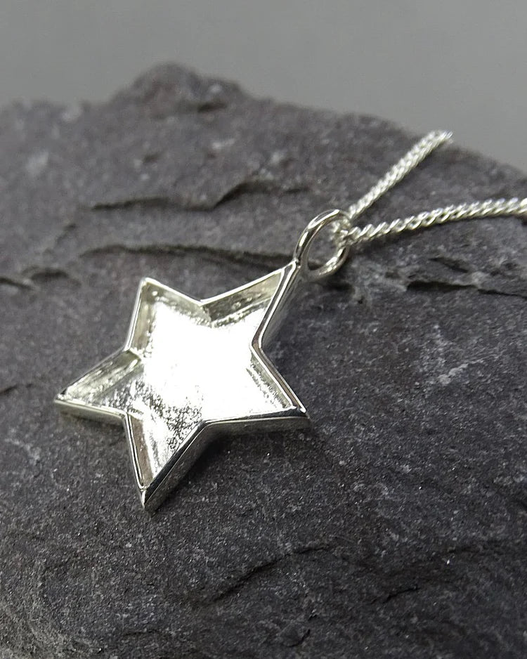 925 Solid Silver Star Pendant
