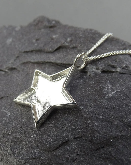 925 Solid Silver Star Pendant